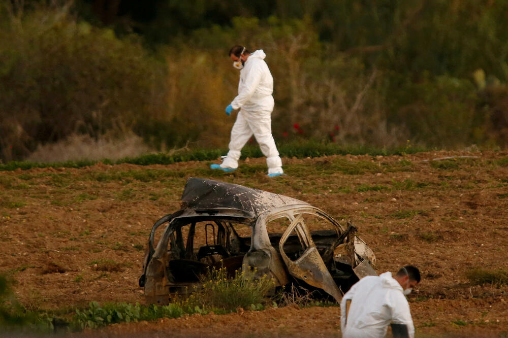 Uviđaj nakon ubistva Karuana Galicije, Foto: Reuters