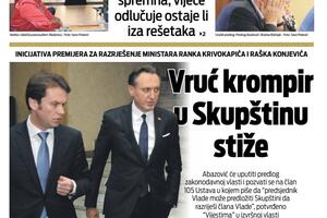 Naslovna strana "Vijesti" za 17. oktobar 2022. godine