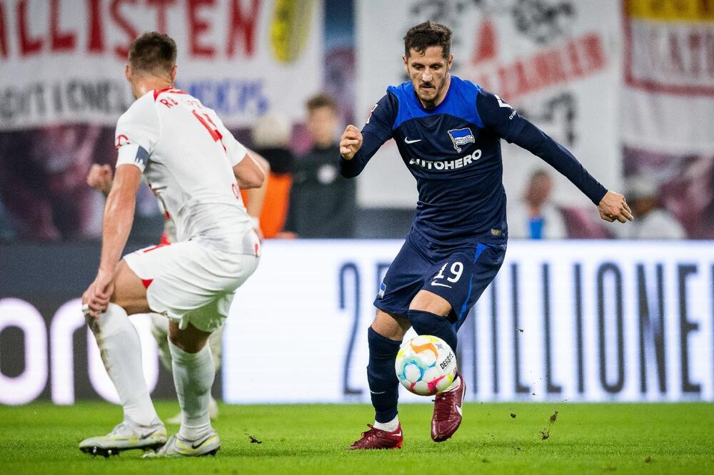 Jovetić na utakmici sa Lajpcigom, Foto: herthabsc.com