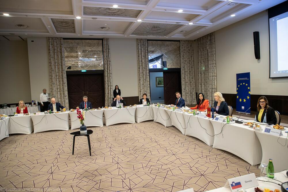 <p>"Zajednički je konstatovano da je Crna Gora i dalje predvodnica u procesu evropskih integracija, te da je potrebno da svi politički akteri daju maksimalan doprinos kako bismo što prije postali članica EU, što je od suštinskog značaja za naše građane koji u velikom procentu podržavaju pristupanje evropskoj porodici naroda"</p>