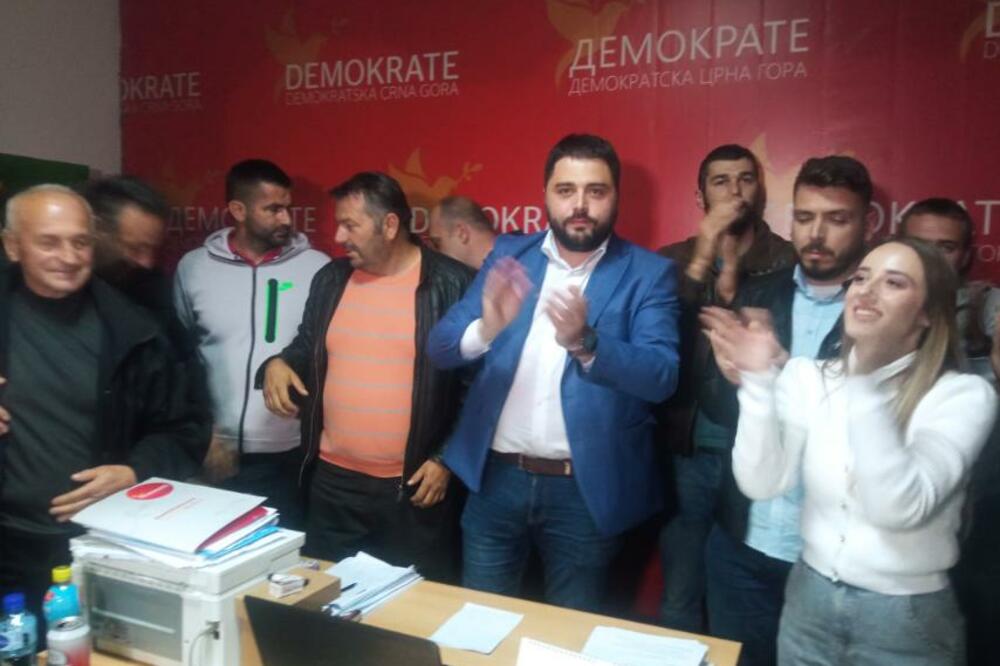 Martinović sinoć u prostorijama Demokrata u Kolašinu, Foto: Demokratska Crna Gora