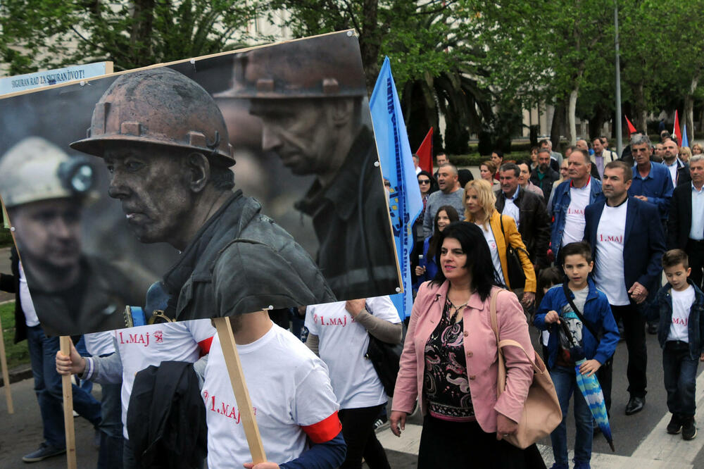 Sa jednog od sindikalnih protesta, Foto: Luka Zekovic