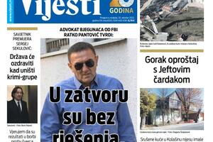 Naslovna strana "Vijesti" za 30. oktobar 2022.