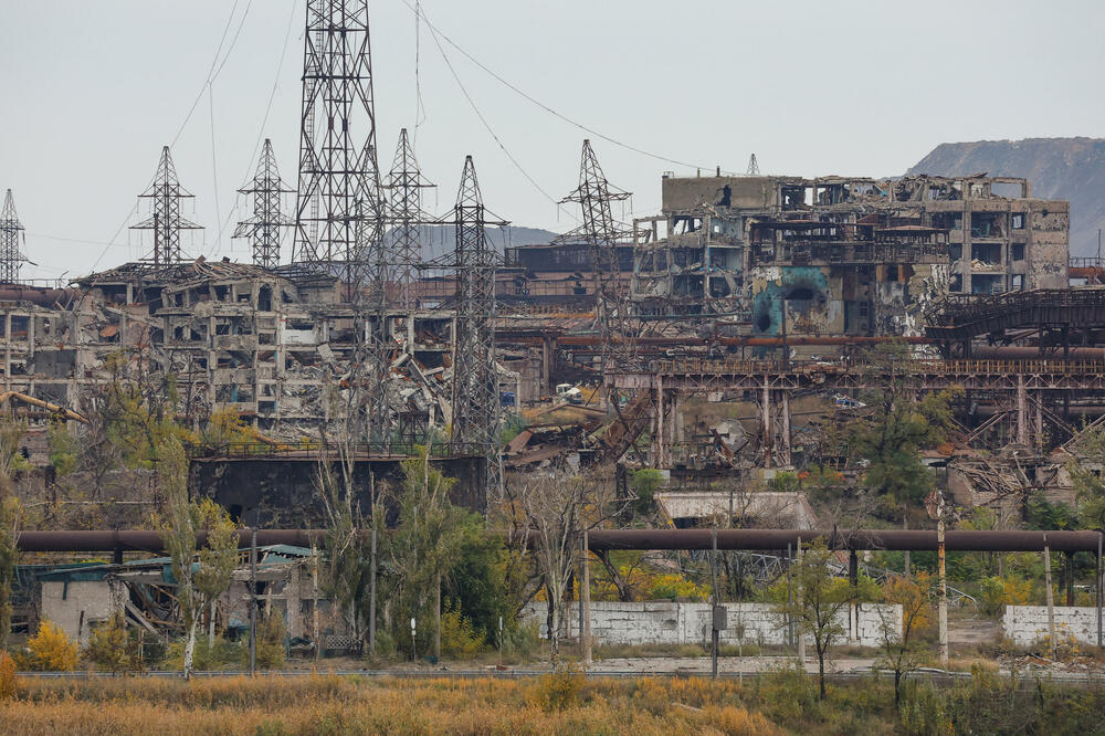 Pogled prikazuje čeličanu Azovstal uništenu tokom rusko-ukrajinskog sukoba u Mariupolju, Foto: Reuters