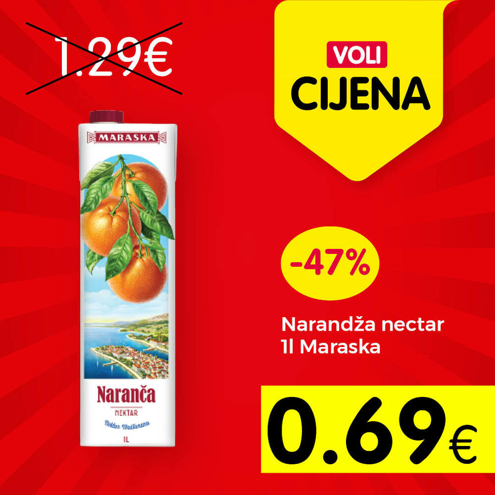 <p>Svratite u obližnji VOLI ili Naš diskont market i odaberite neke od proizvoda po najpovoljnijim cijenama na tržištu.</p>