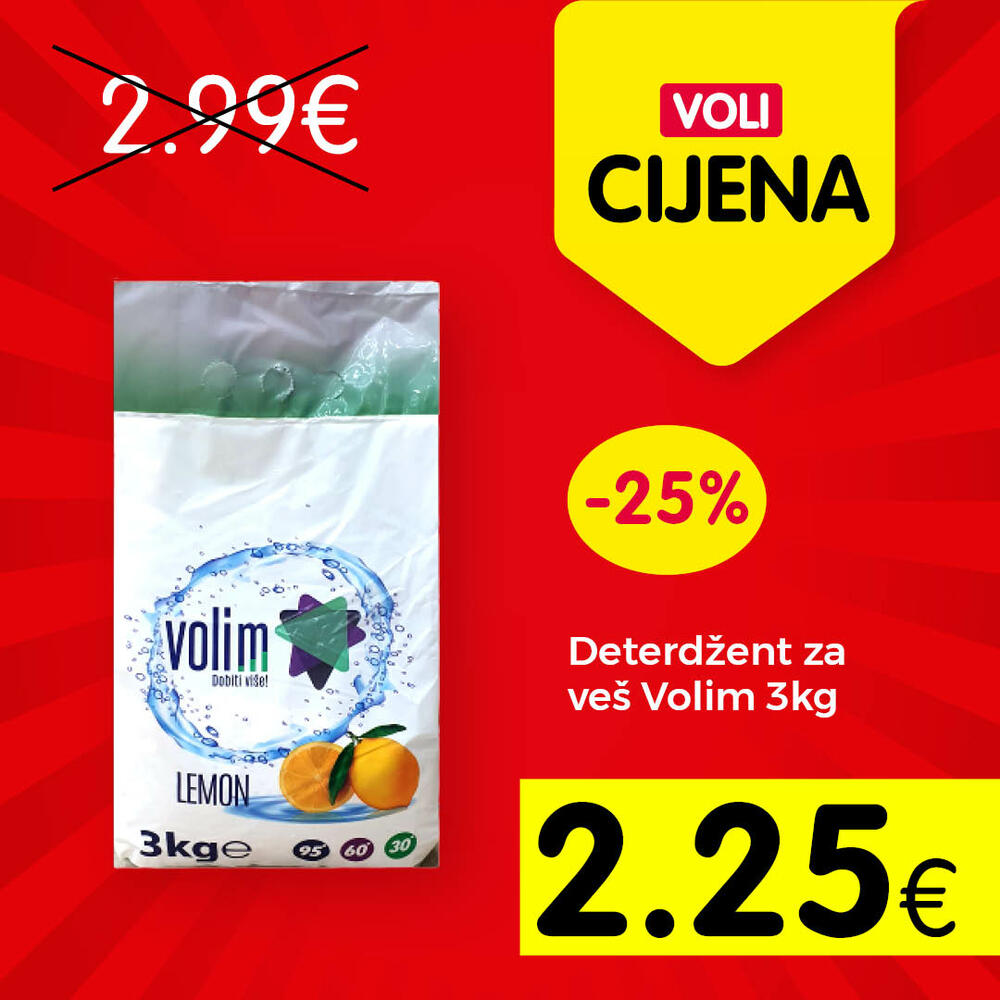 <p>Svratite u obližnji VOLI ili Naš diskont market i odaberite neke od proizvoda po najpovoljnijim cijenama na tržištu.</p>