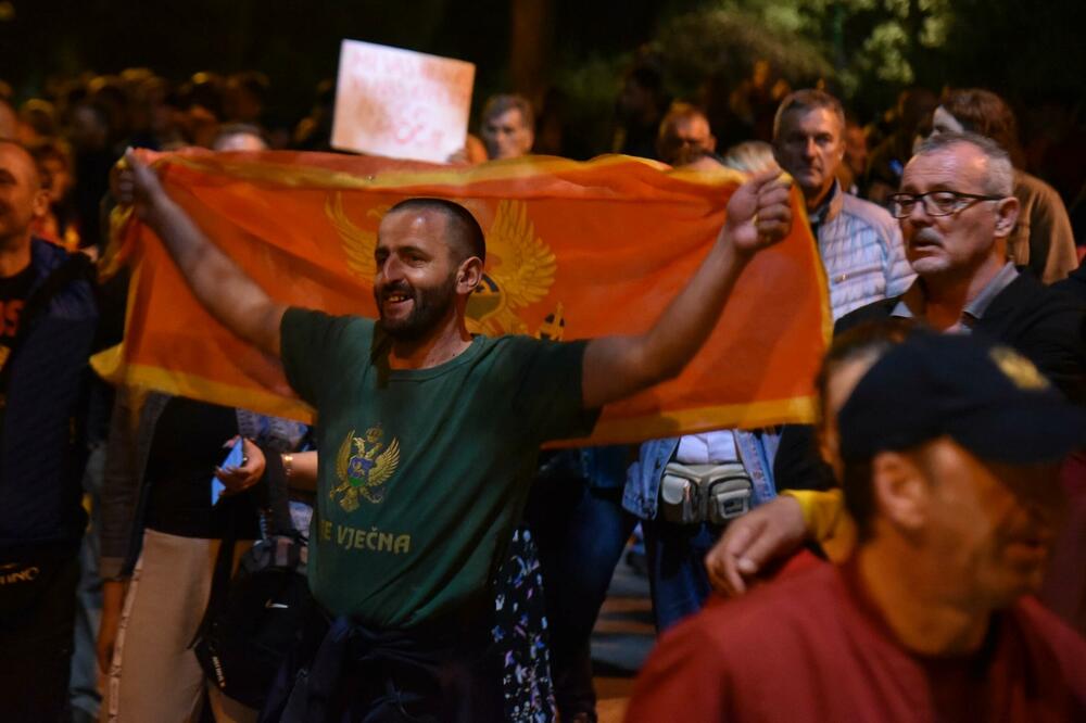 Sa protesta održanog prošle sedmice u Podgorici, Foto: BORIS PEJOVIC