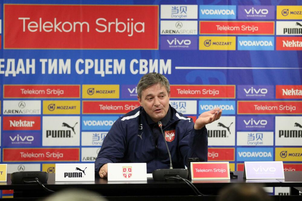 Stojković na današnjoj konferenciji, Foto: BETAPHOTO/FSS/Ivica Veselinov