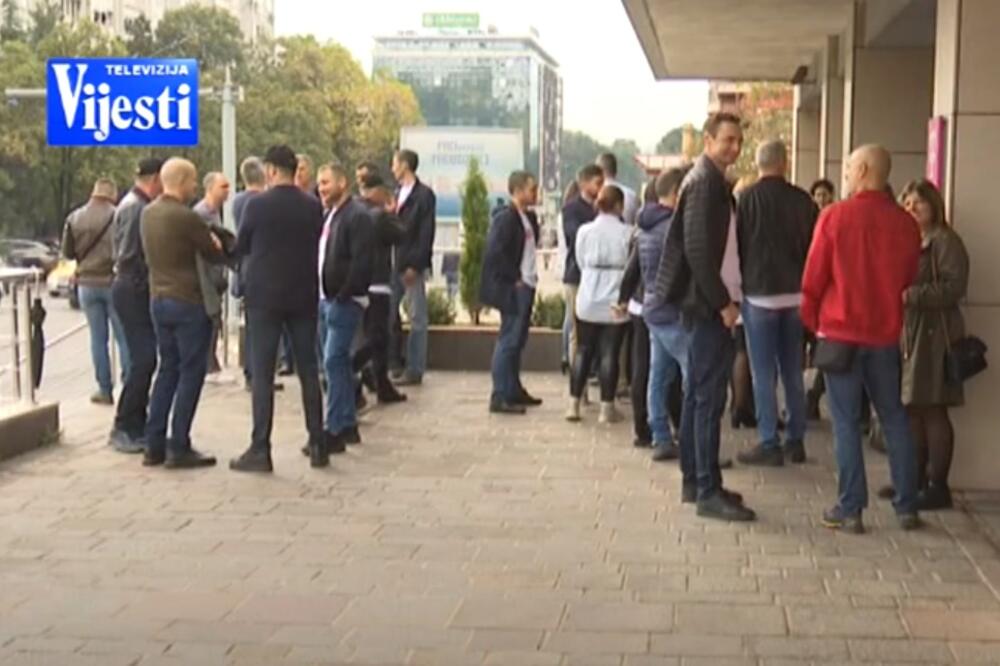 Sa štrajka radnika, Foto: TV Vijesti (printscreen)