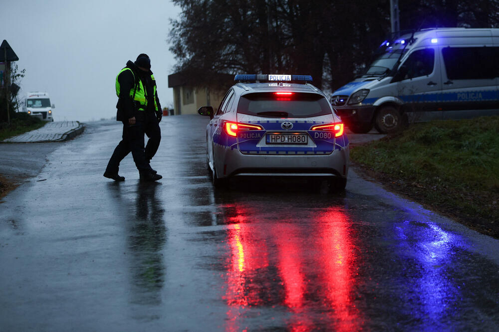 Policijska blokada u Poljskoj nakon eksplozije, Foto: Reuters