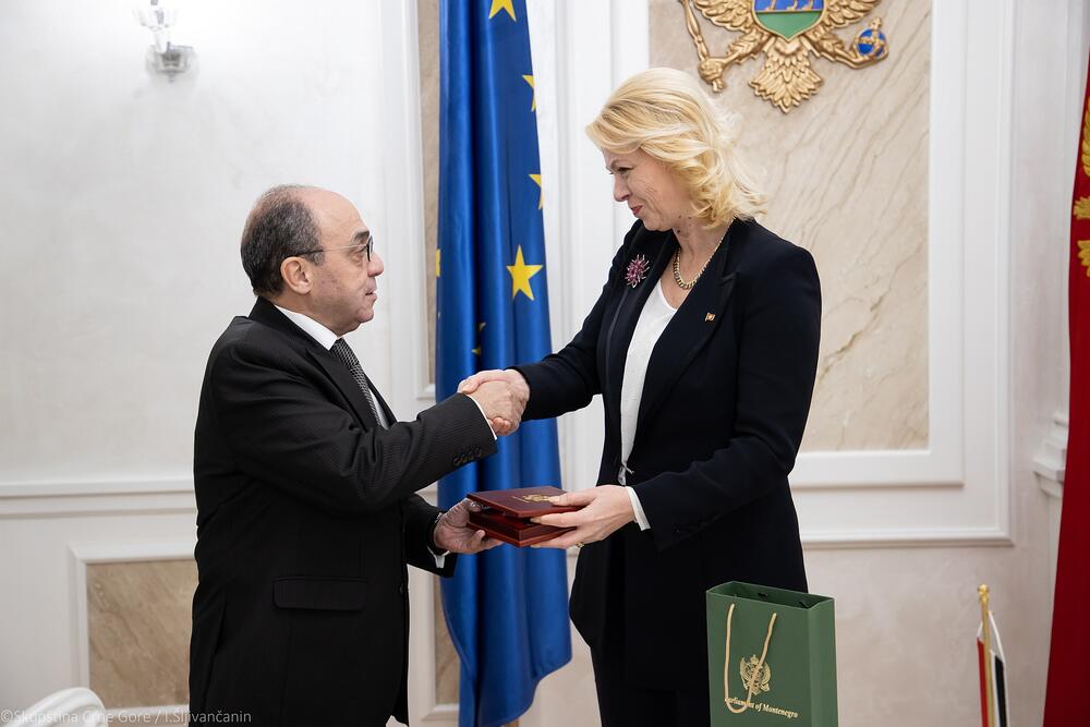 <p>Đurović je danas primila u oproštajnu posjetu nerezidentnog ambasadora Egipta Saida Hindama</p>