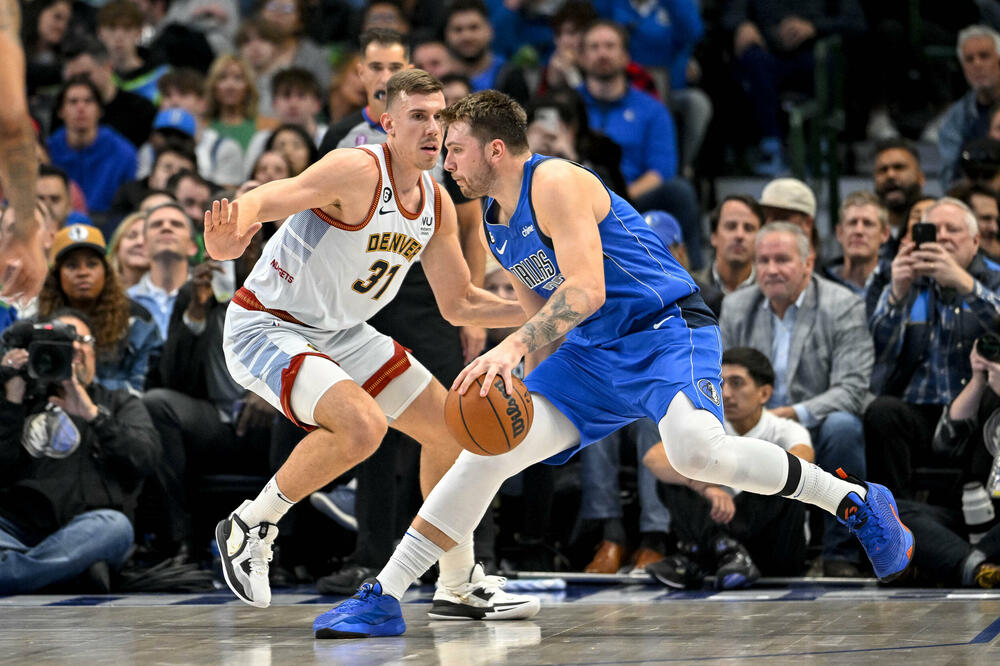 Luka Dončić na meču sa Denverom, Foto: USA TODAY Sports