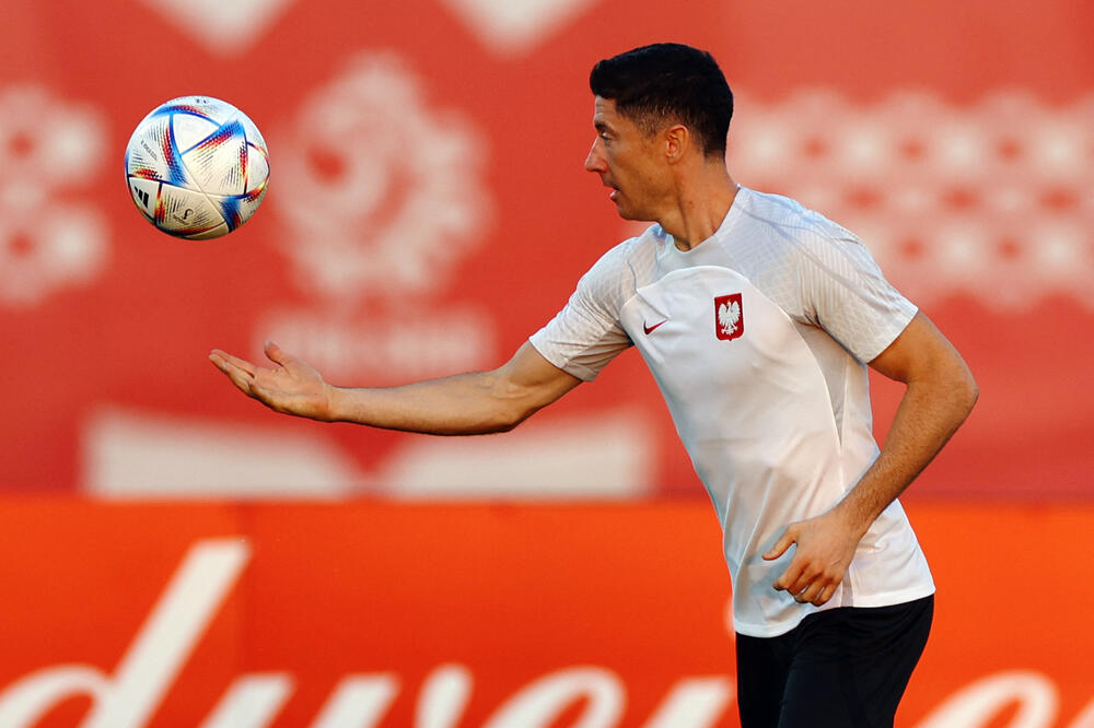 Robert Levandovski na treningu Poljske, Foto: SIPHIWE SIBEKO
