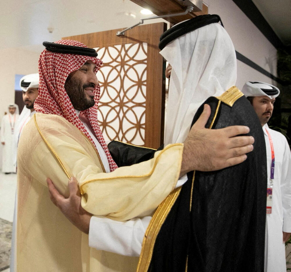 Saudijski princ sa katarskim emirom, šeikom Tamimom bin Hamadom al-Tanijem u Dohi 