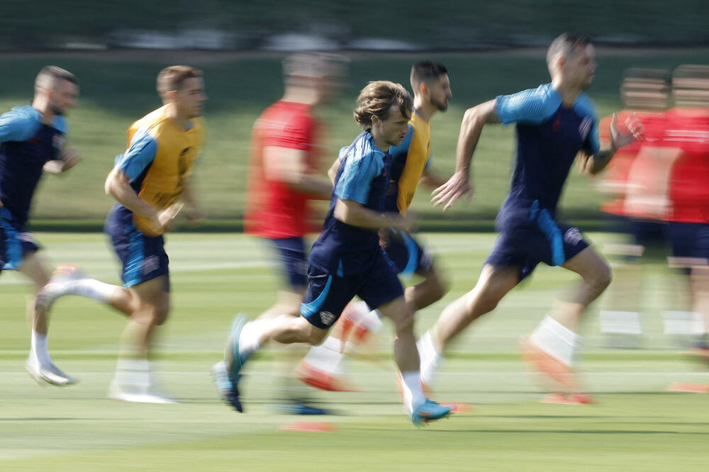 Hrvatski fudbaleri na treningu, Foto: Reuters