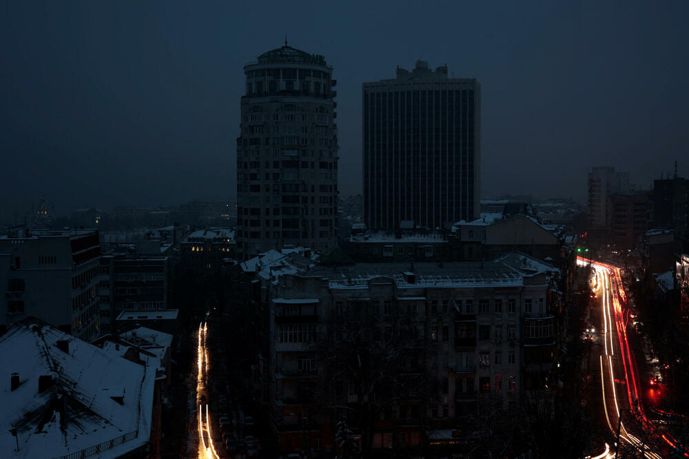 Kijev u mraku nakon današnjih ruskih napada, Foto: Reuters