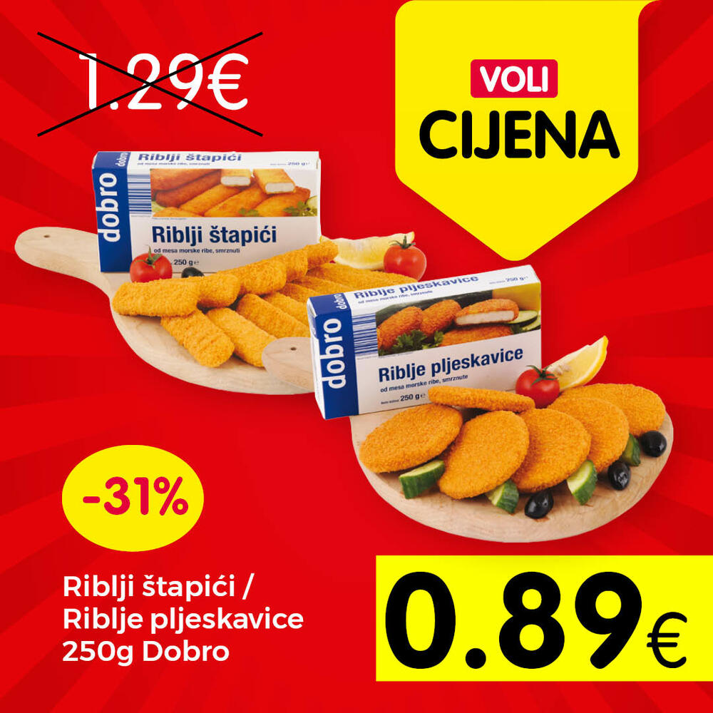 <p>Svratite do obližnjeg VOLI ili Naš diskont marketa</p>
