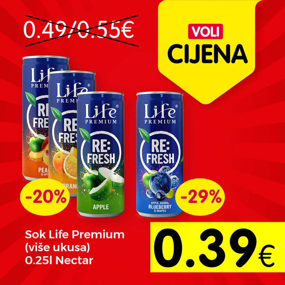 <p>Svratite do obližnjeg VOLI ili Naš diskont marketa</p>