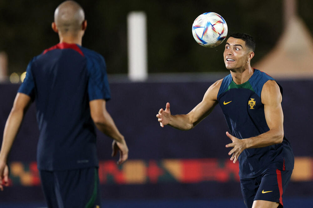 Kristijano Ronaldo je sinoć odradio trening, Foto: Reuters