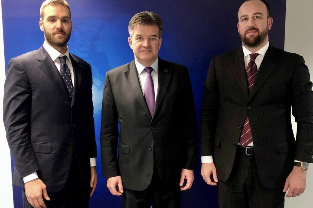 Rakočević, Lajčak i Nikolić, Foto: DPS