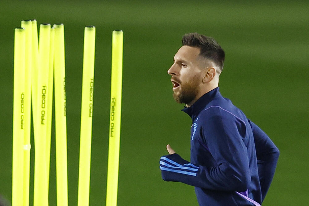 Lionel Mesi na posljednjem treningu Argentine pred meč sa Hrvatskom, Foto: Reuters