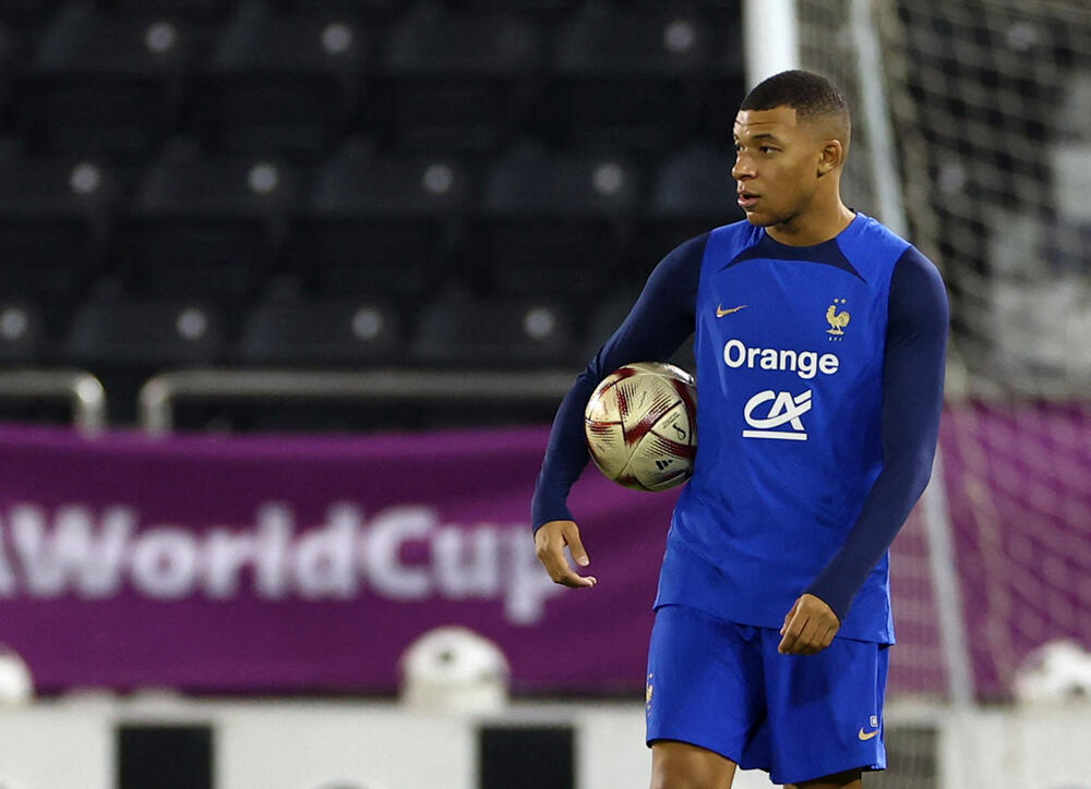 Kilijan Mbape na treningu Francuza