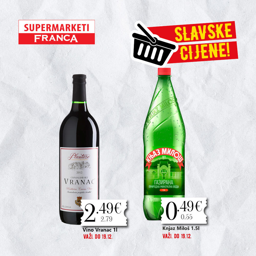<p>Svratite do obližnjeg supermarketa Franca i uštedite kupujući!</p>
