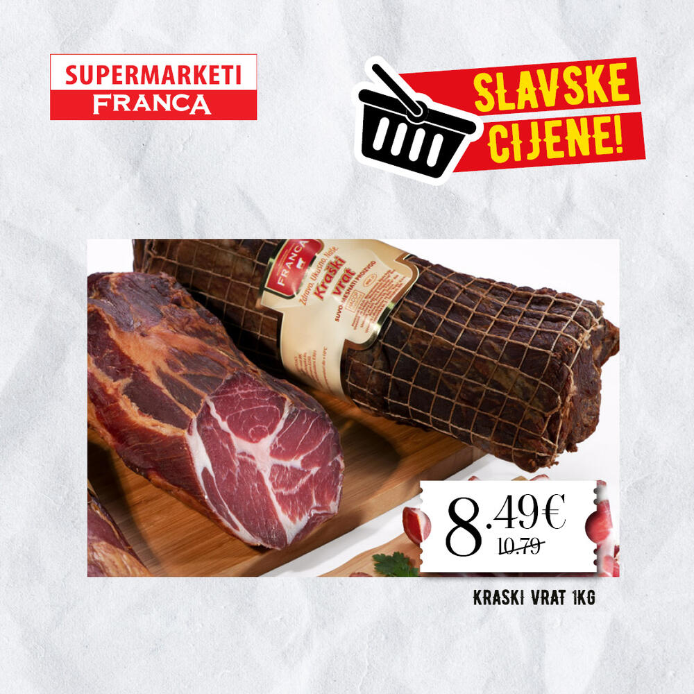 <p>Svratite do obližnjeg supermarketa Franca i uštedite kupujući!</p>