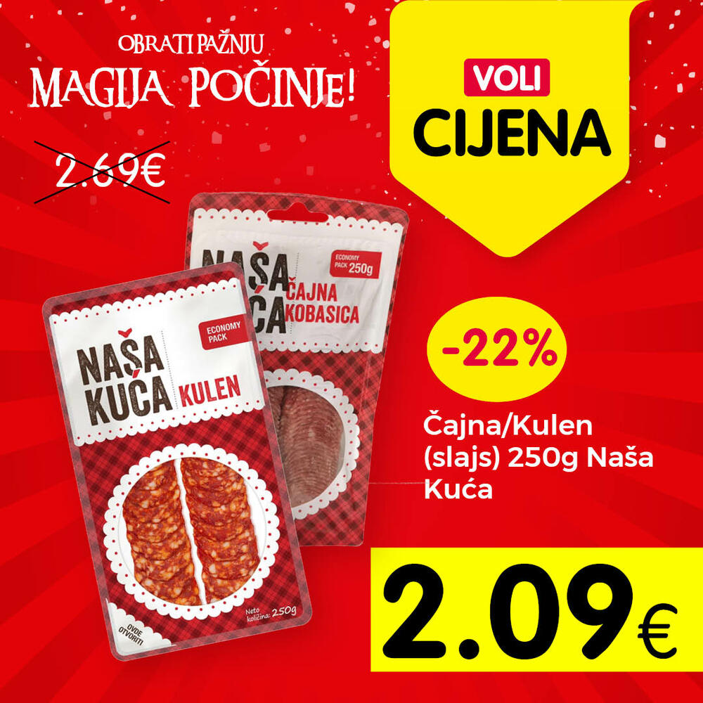<p>Za maskimalnu uštedu posjetite obližnji VOLI ili Naš diskont market, i kupujte artikle po VOLI cijenama.</p>
