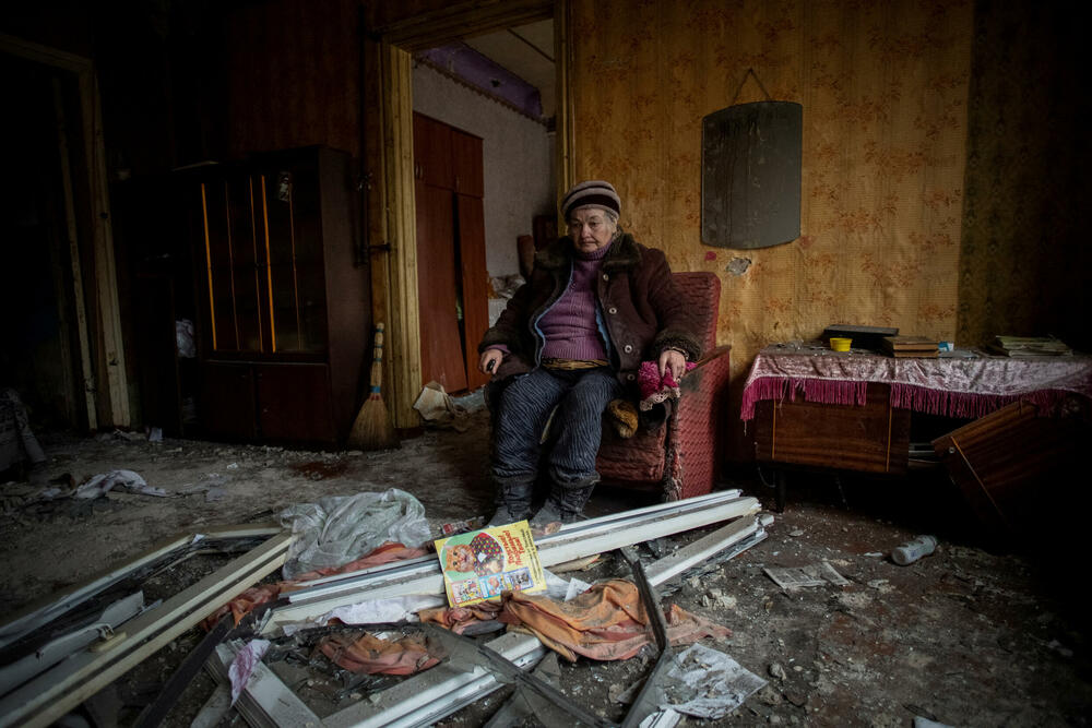 Ukrajinka Natalija (67) juče u svojoj kući u Kramatorsku