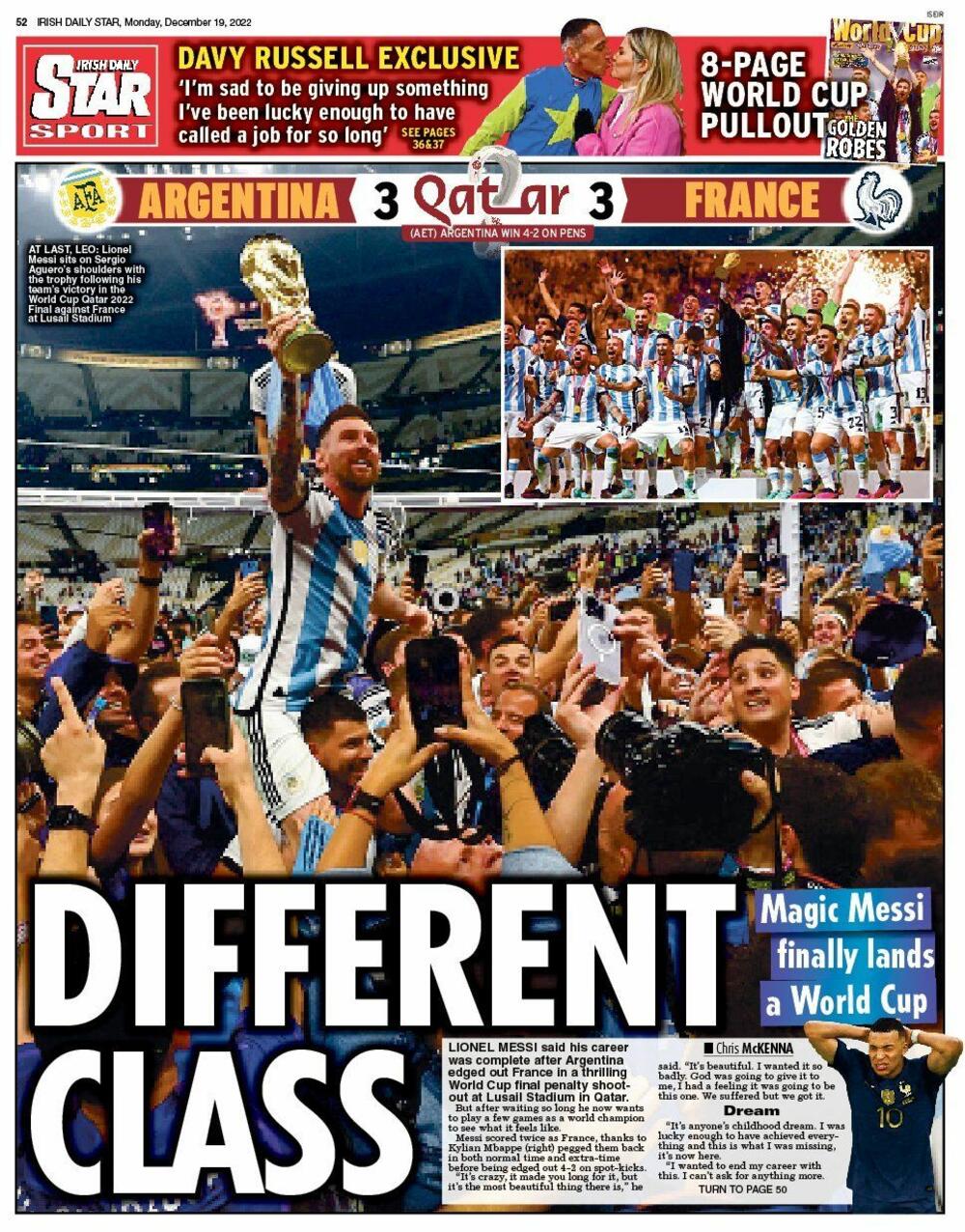 <p>Možda je najkreativniji bio katalonski „Sport”, koji je napisao „Bog postoji”, ali je na španskom napisao bog (dios) sa Mesijevom desetkom - D10S</p>