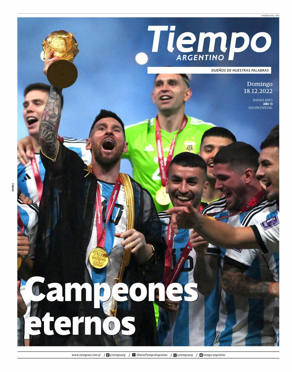 <p>Možda je najkreativniji bio katalonski „Sport”, koji je napisao „Bog postoji”, ali je na španskom napisao bog (dios) sa Mesijevom desetkom - D10S</p>