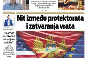 Naslovna strana "Vijesti" za 21. decembar 2022.
