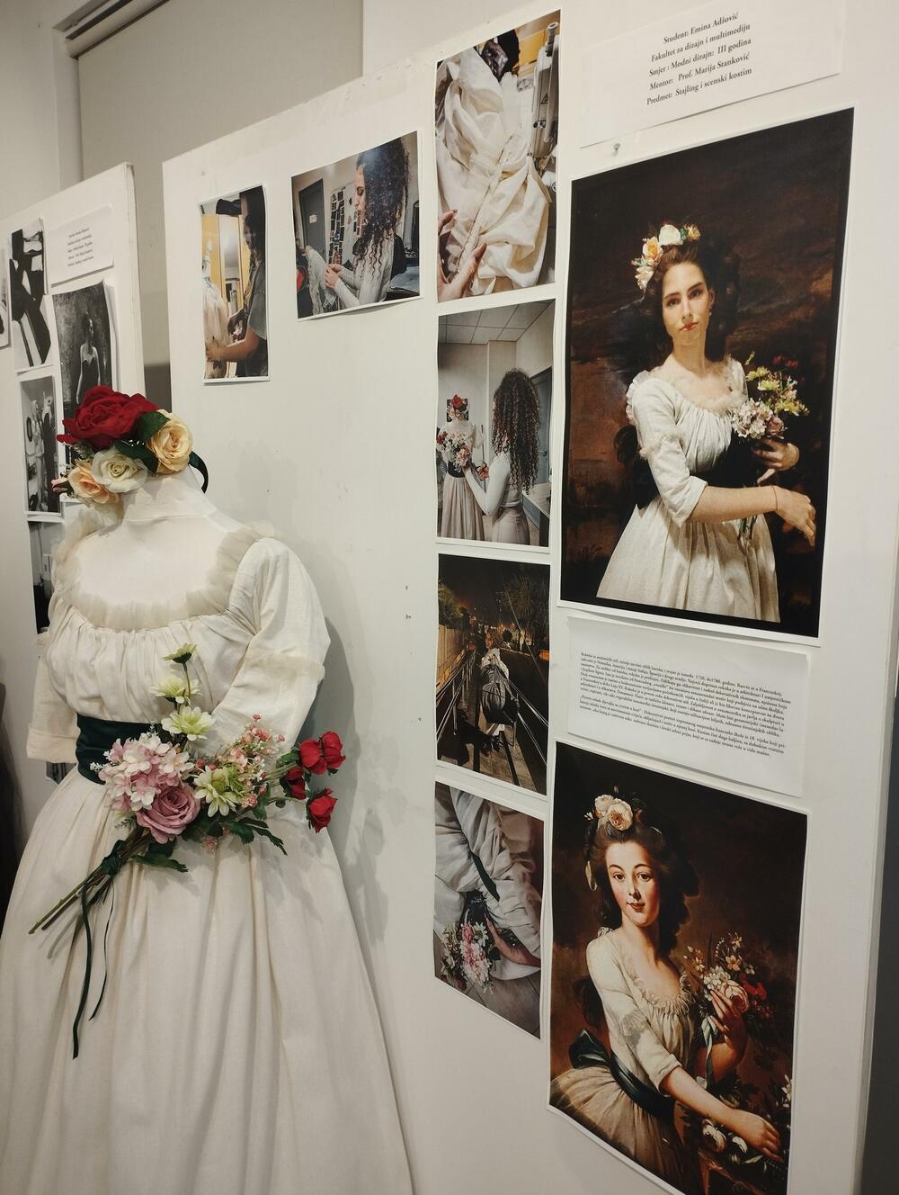 <p>Ilustracija kostima likova iz romana Agate Kristi “Ubistvo u Orijent ekspresu” i “San ljetnje noći”, koju je mentorisala Ana Vasiljević Čelar, čini jednu cjelinu ove izložbe, dok drugu cjelinu čine rekonstruisni istorijski kostimi sa poznatih umjetničkih slika i filmova pod mentorstvom Marije Stanković</p>