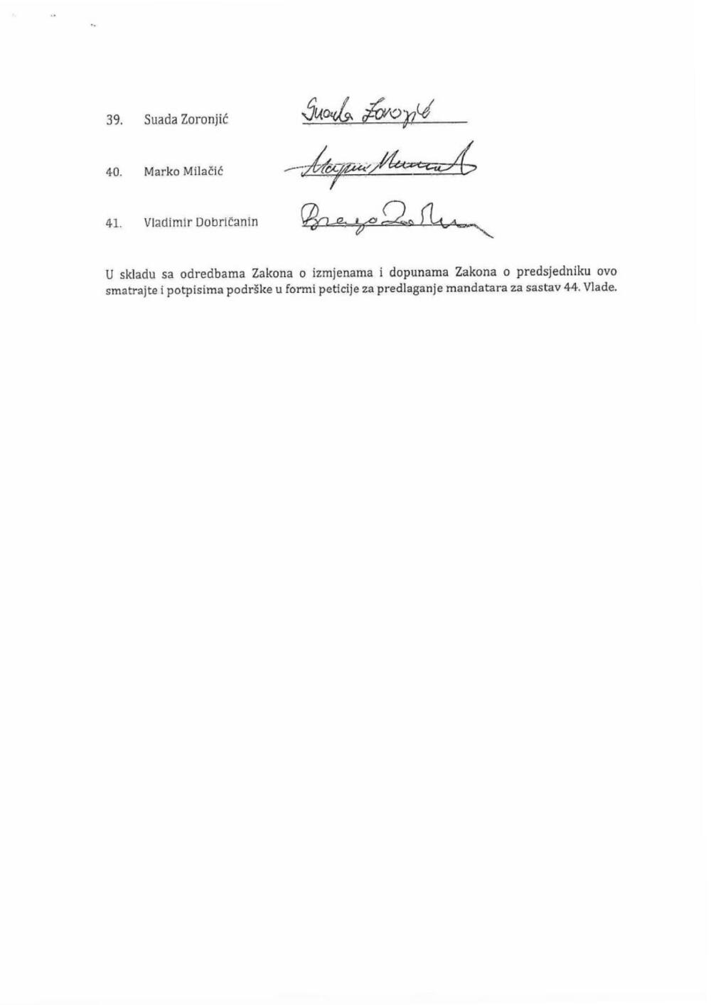 <p>Pozivaju Đukanovića da, u skladu sa izmjenama Zakona o predsjedniku, otpočne konsultacije o mandataru sa predstavnicima partija parlamentarne većine</p>