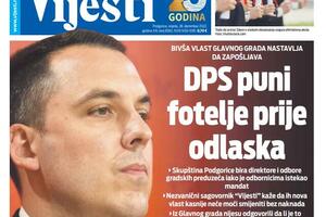Naslovna strana "Vijesti" za 28. decembar 2022.