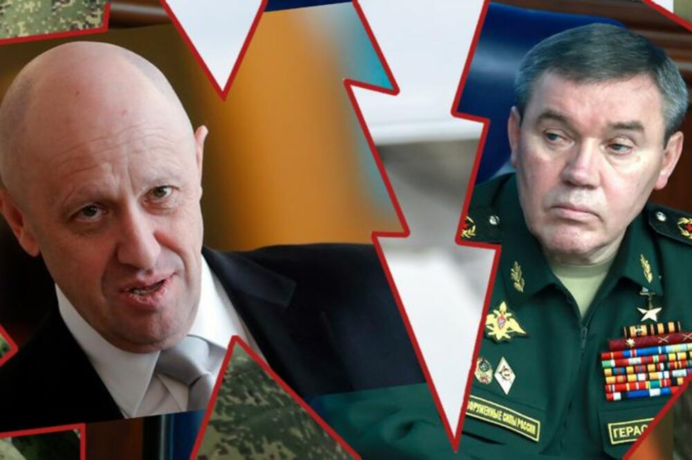 Jevgenij Prigožin, šef ruske plaćeničke grupe Vagner i Valerij Gerasimov, načelnik Generalštaba ruske vojske, Foto: TASS/BBC
