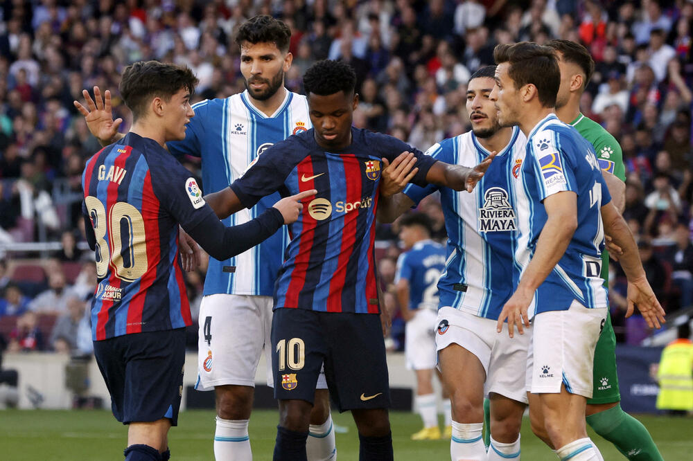 Gužva na meču Barselona - Espanjol, Foto: Reuters