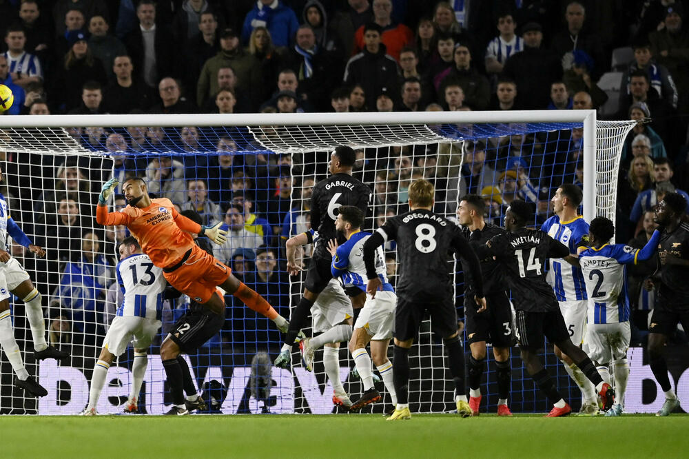 Detalj sa utakmice Brajtona i Arsenala, Foto: Reuters