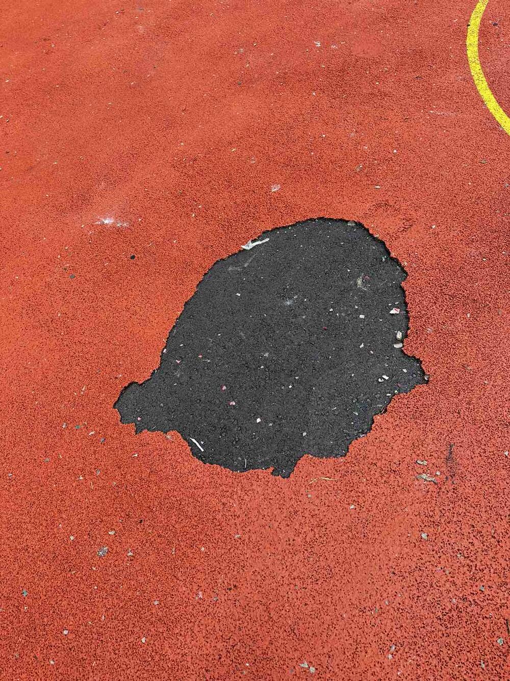 <p>Koliko je razorna moć pedardi, može se vidjeti i na primjeru igrališta u dvorištu stambenih zgrada na Bulevaru Svetog Petra Cetinjskog</p>