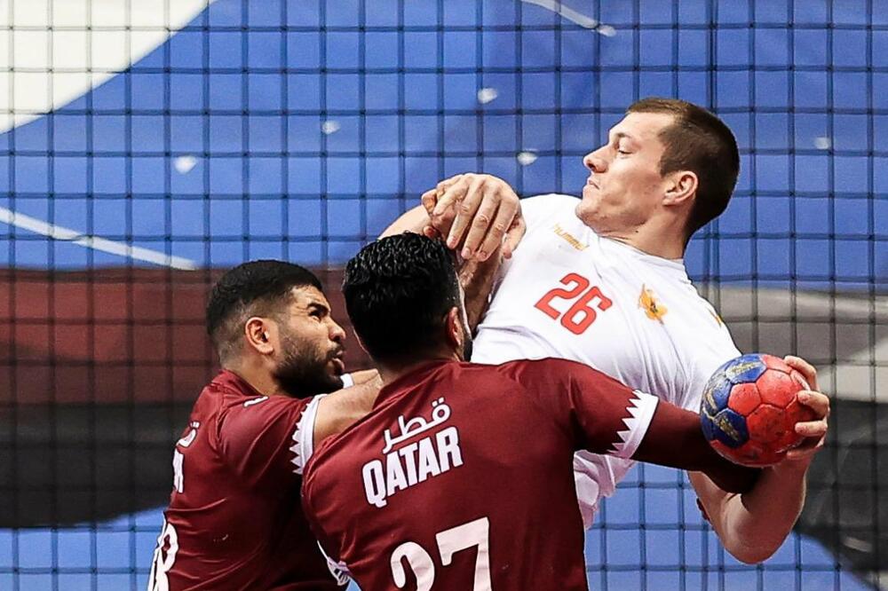 Risto Vujačić na današnjoj utakmici, Foto: twitter.com/qatarhandball