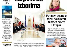 Naslovna strana "Vijesti" za 5. januar 2023. godine