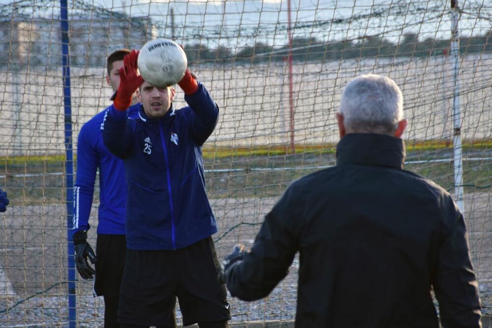 Đorđije Pavličić na treningu Budućnosti, Foto: FK Budućnost