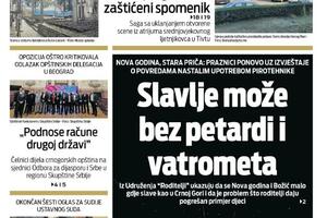 Naslovna strana "Vijesti" za 11. januar 2023. godine