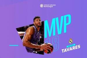Valter Tavares MVP 18. kola Evrolige