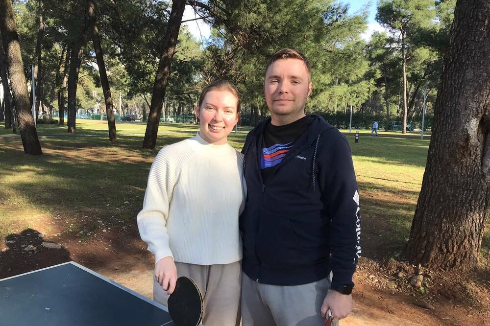 Oduševljeni prijateljskim odnosom Podgoričana: Polina i Mark, Foto: Miljana Kljajić