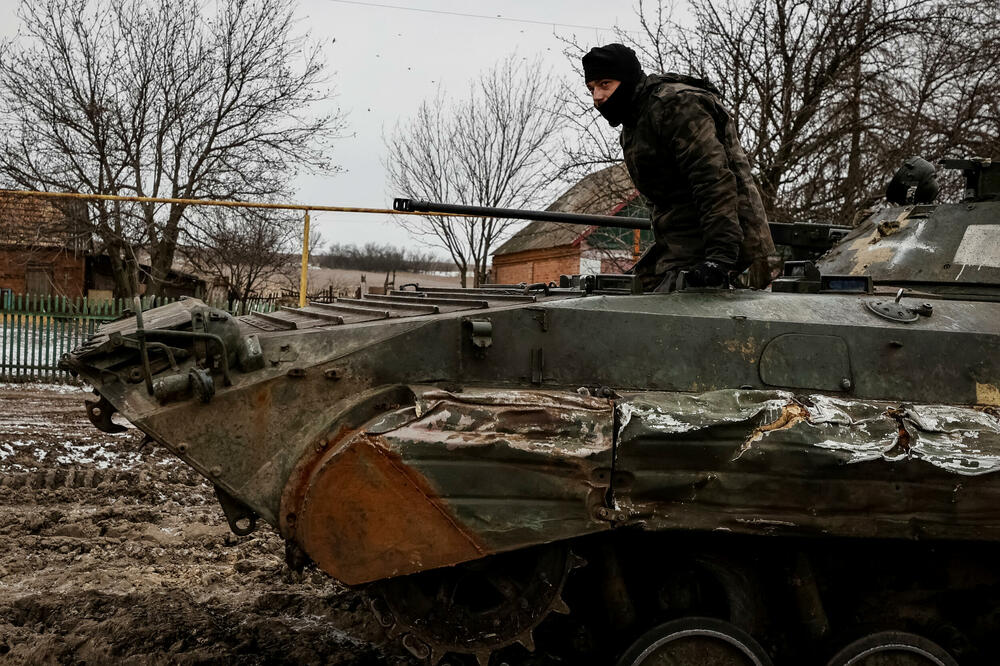 Ukrajinski vojnik na frontu kod Soledara, Foto: Reuters