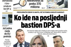 Naslovna strana "Vijesti" za 17. januar 2023.