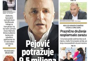 Naslovna strana "Vijesti" za 20. januar 2023.