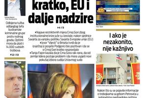 Naslovna strana "Vijesti" za 24. januar 2023.